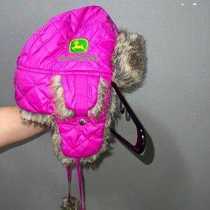Pink John Deere Winter Hat